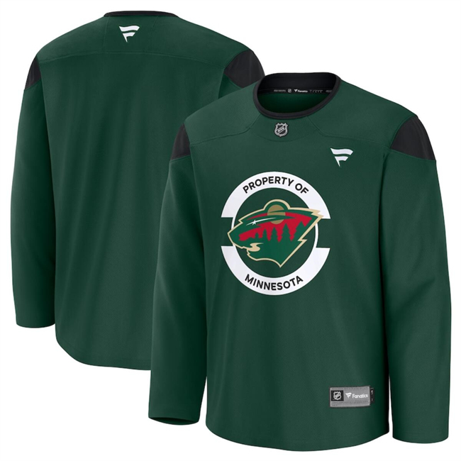 Men's Green Minnesota Wild 2024-25 Team Practice Stitched Hockey Jersey